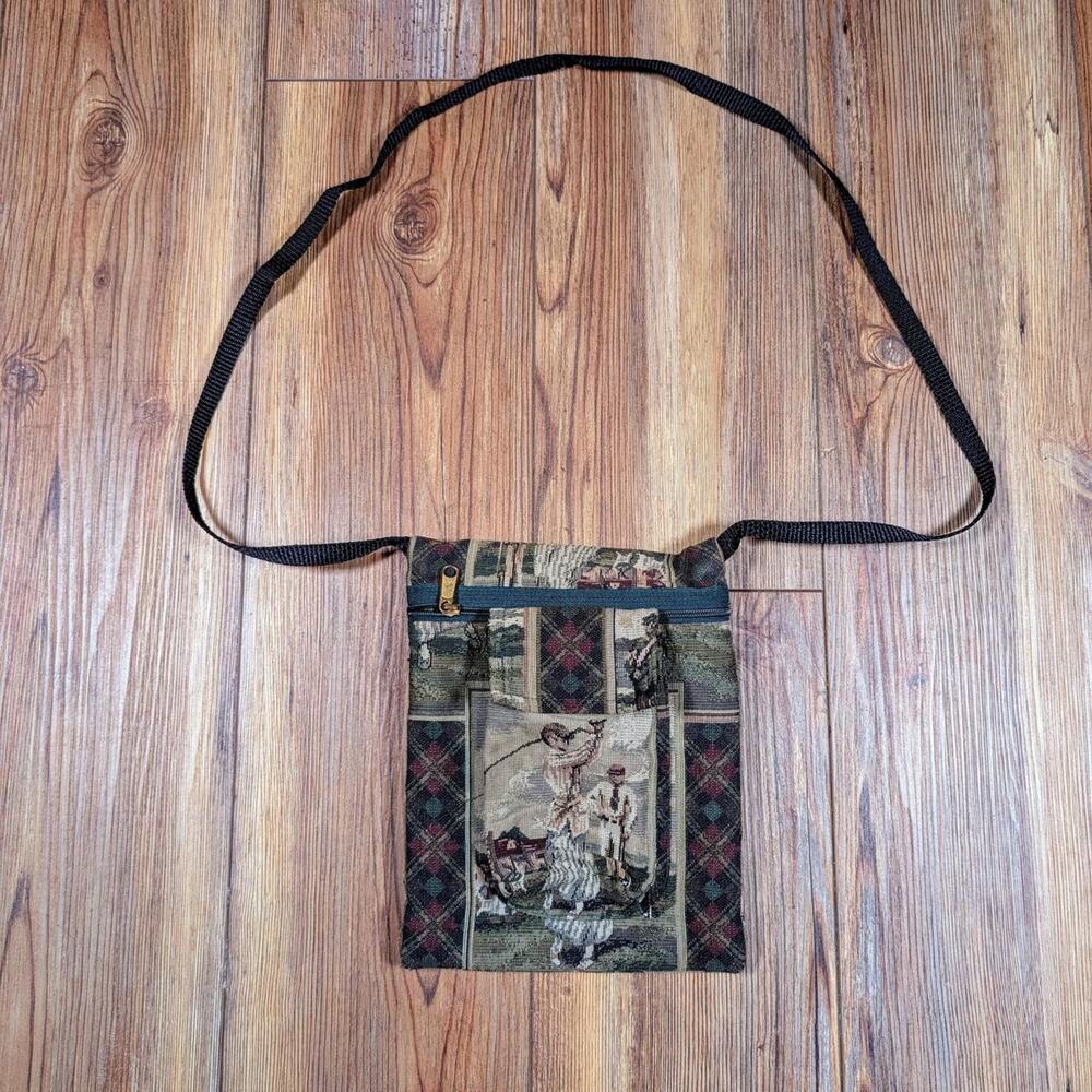 MARTY ENTERPRISES VINTAGE TAPESTRY GOLF HANDBAG